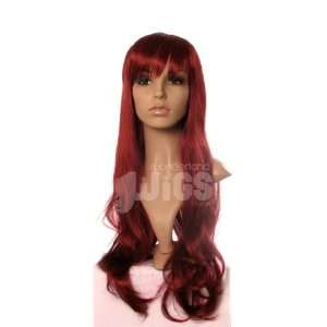  Extra Long Dark Red Wig Wavy Amazing Quality Wigs: Beauty