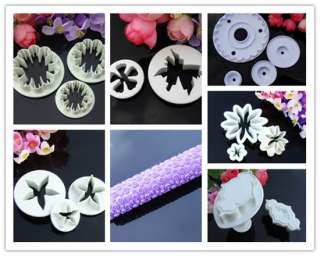   cutter decorating plunger flower daisy rose leaf gum paste tool  