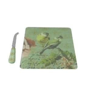 Time Flies Glass Cutting Board with Knife: Kitchen 
