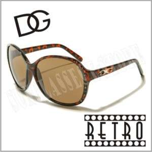 DG Eyewear Sunglasses Womens Rhinestone Retro Tortoise  