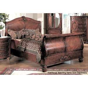  YT Furniture Madina Sleigh Bed (Red Cherry)