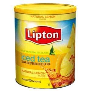 Lipton Sweetened, Iced Tea Mix, Lemon, 53 Ounce:  Grocery 