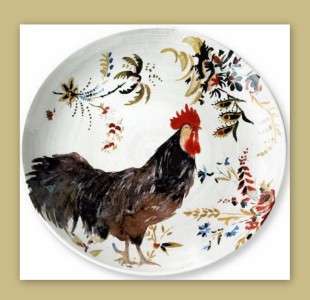 Williams Sonoma Exclusive Rooster Francais Large 16 Round Serving 