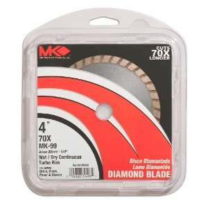 MK Diamond 159106 MK 99 4 Inch Dry or Wet Cutting Turbo Saw Blade with 