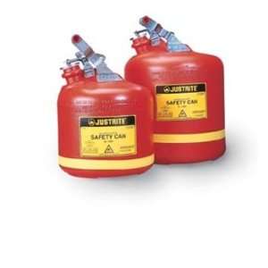 Justrite 2.5 Gallon Polyethylene Round Type I Safety Can   Stainless 