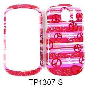   Peace Sign on Pink 2D Design Snap on Case Cell Phones & Accessories