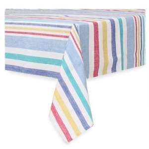  Bardwil Cabana Stripe Multi Tablecloth 52 x 70 Oblong 