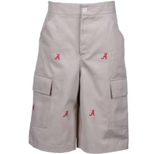   Alabama Crimson Tide Youth Khaki Logo Cargo Shorts