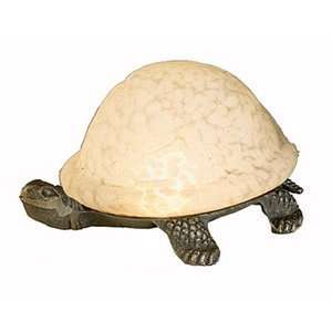   Meyda Tiffany 18007 Glass Turtle Accent Table Lamp: Home Improvement