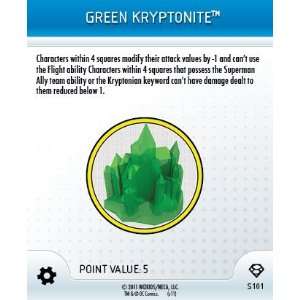   HeroClix Green Kryptonite # S101 (Limited)   Superman Toys & Games