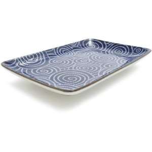  Kotobuki Blue Spirals Sushi Plate, 8 x 5? Kitchen 