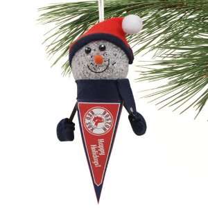 Boston Red Sox Light Up Snowman Pennant Ornament (Set of 3)  