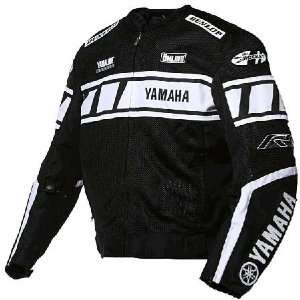 Yamaha Champion Mesh Motorcycle Jacket, Black/Black:  