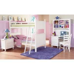 Hamptons White Twin Size Bunk Bed 