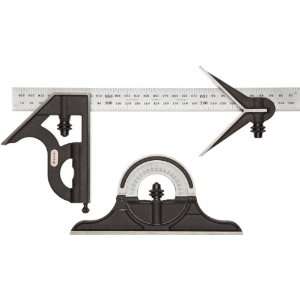  C435M 300 Cast Iron Square, Center And Reversible Protractor Heads 