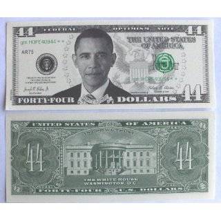 SET OF 25 BILLS Barack Obama 44 Dollar Novelty Bill Money