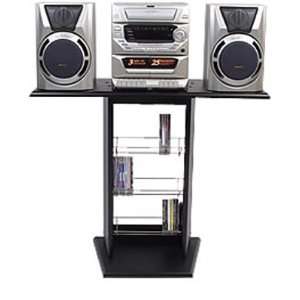  Wood Technology Mini Stereo System Stand: Home & Kitchen