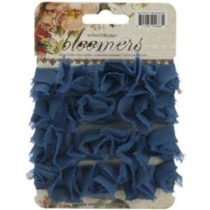  Bloomers Fabric Flower Trim 1.5 Wide 1 Yard Stormy Sky 