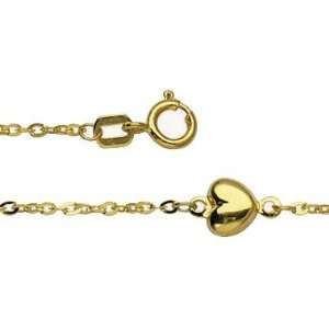  9 10 14k Yellow Gold Ankle Bracelet: Jewelry