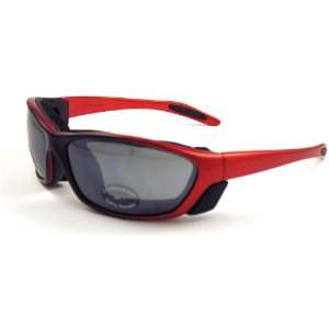 Outdoor Sport Safe Sunglasses 8199 Padded with UV Protection  Dark Red 