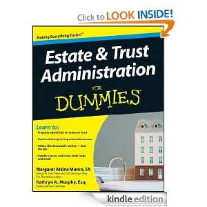 Estate & Trust Administration For Dummies Kathryn A. Murphy, Margaret 