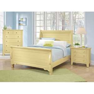   Cottage Sleigh Bedroom Set in Country Butter 804SETD: Home & Kitchen