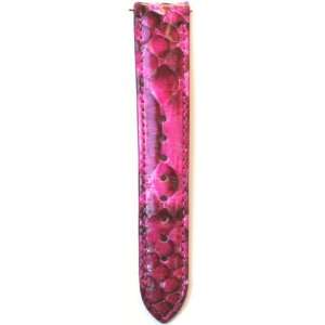   18mm Pink Python Watch Strap   Fits Michele Watches: Everything Else