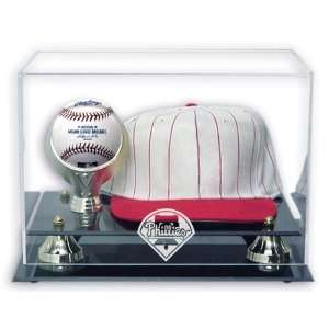   Acrylic Cap and Baseball Phillies Logo Display Case: Sports & Outdoors