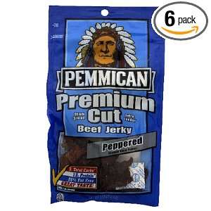 Pemmican Premium Cut Beef Jerky, Peppered, 3.65 Ounce Bag  