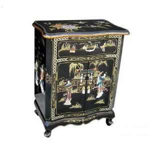  Oriental Furniture 1 Drawer 2 Drs Wave Shape Chest