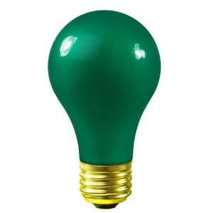 Club Pack of 25 Opaque Green E26 Base Replacement A19 Light Bulbs   25 