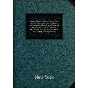  General Laws of the State of New York Containing 