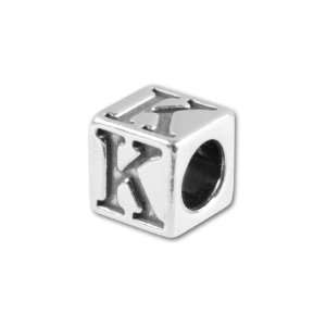  Sterling Silver 5.6mm Letter Bead   Kappa Arts, Crafts & Sewing