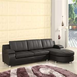    Chelsea Home 5022 BK Blended Leather Sofa Sectional