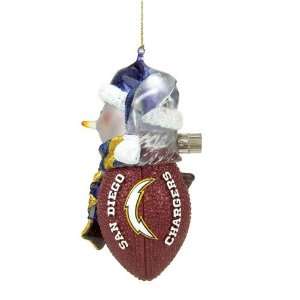  San Diego Chargers NFL Light Up Striped Acrylic Snowman 