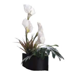   Artificial White Calla Lily Silk Flower Arrangement: Home & Kitchen