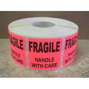   Red Fragile Handle with Care Mailing Labels Stickers: Office Products