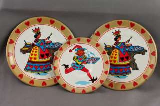 Vintage OHIO ART Toy Tin Queen of Hearts Childs Dishes  