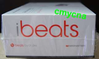 NEW Beats by Dr.Dre Earbuds Headphones Controltalk iBeats Chome/White 