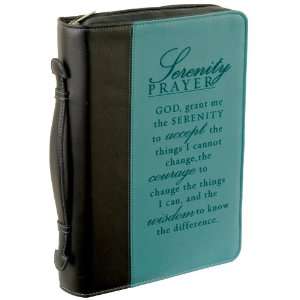  LuxLeather Serenity Prayer Large Bible Cover 
