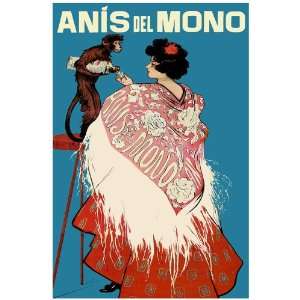  11x 14 Poster.  Anis del Mono  Poster Ad. Decor with 