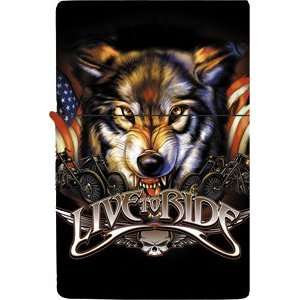  Live To Ride American Wolf Refillable Metal Lighter ZP LTR 