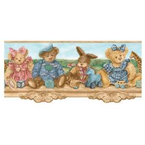   Tone Teddy Bears Shelf Wallpaper Border LW1341802