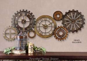 Tuscan Rustic Spare Parts Gear Gallery Wall Clock  