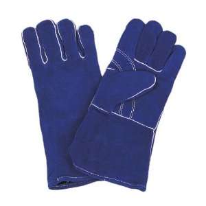  Blue Leather Welder Glove   Large   1 Pair