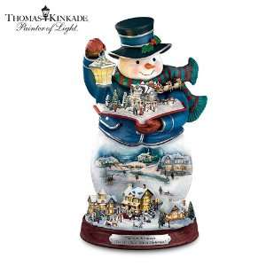 Thomas Kinkade Storytelling Light Up Snowman Figurine Twas The Night 