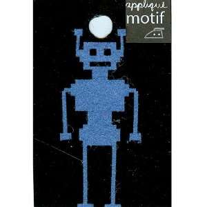 Robot Design Small Iron on Applique (patch size:1x2.25)