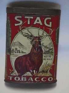 Original Stag Complimentary Trial Pocket Tobacco Tin  