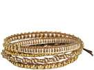 Chan Luu Mix Threaded And Leather Wrap Bracelet With Nuggets    