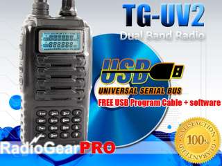 Dual Band TG UV2 ham dual band 2 way radio FREE USB Programming Cable 